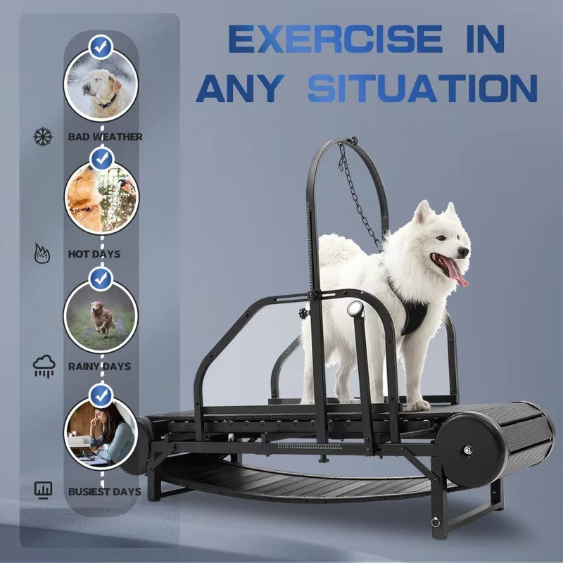 Dog Treadmill for Large Dogs Indoor & Outdoor Canine Running Machine for Pet Health and Fitness, Doggy Exercise Equipment