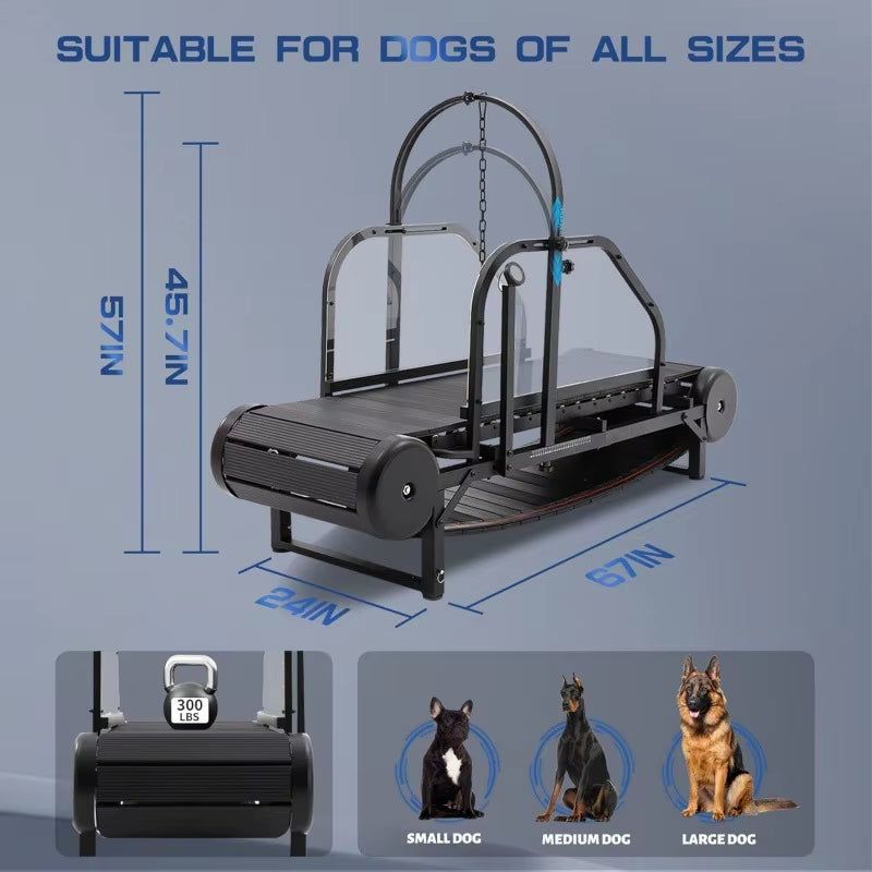 Dog Treadmill for Large Dogs Indoor & Outdoor Canine Running Machine for Pet Health and Fitness, Doggy Exercise Equipment