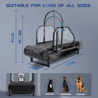 Dog Treadmill for Large Dogs Indoor & Outdoor Canine Running Machine for Pet Health and Fitness, Doggy Exercise Equipment